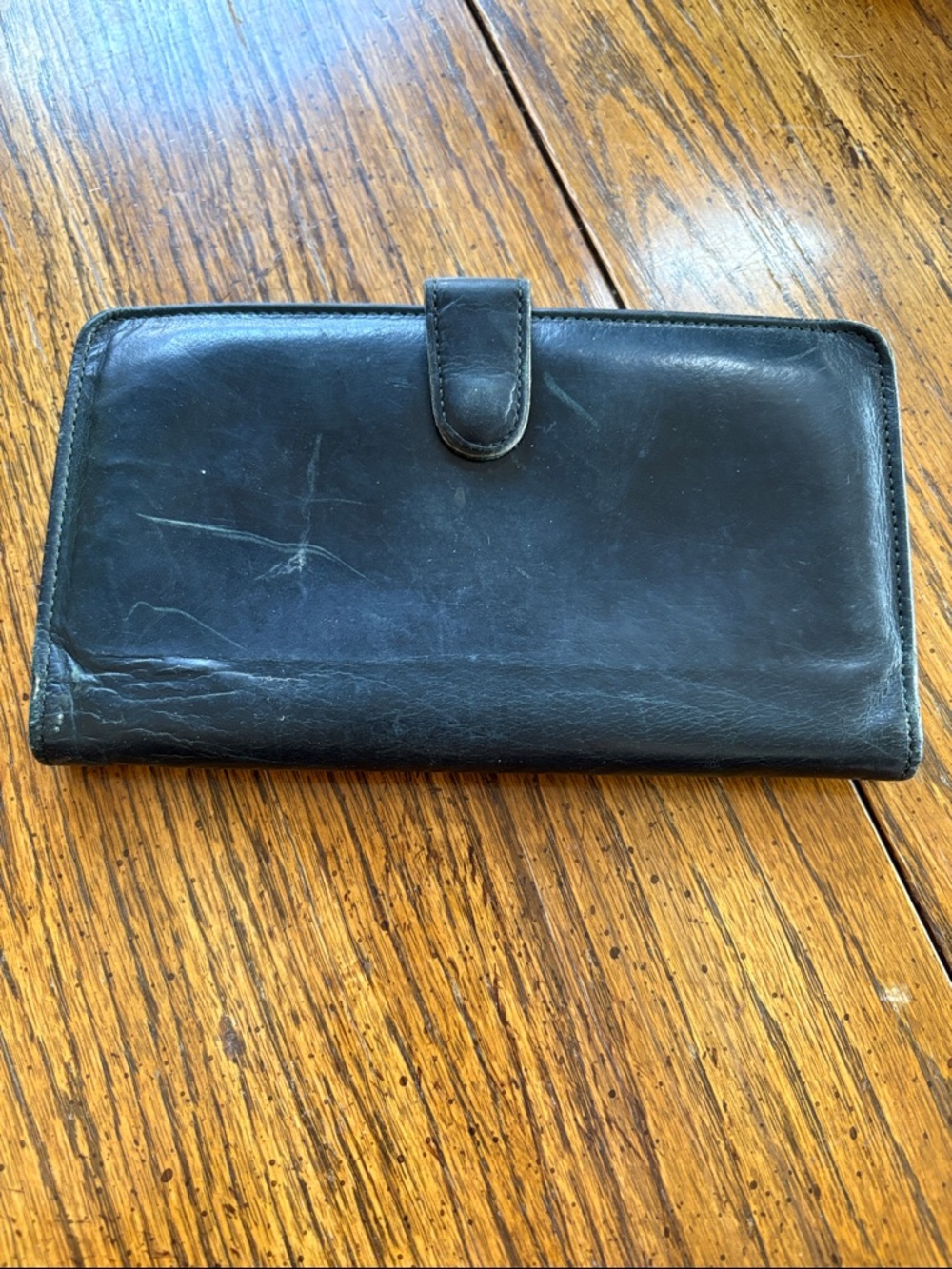 Vintage Coach Black Leather Continental Wallet